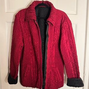UBU Red/Black REVERSIBLE Textured Jacket